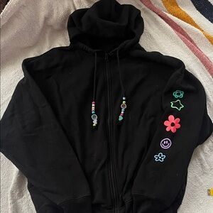 PacSun Black Hoodie with Colorful Accents